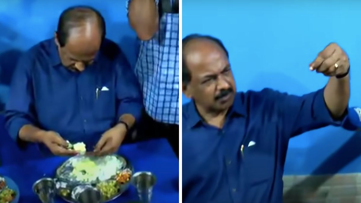 Watch Video: Kerala’s Food Minister Finds A Hair Strand In His Meal During A Surprise School Visit